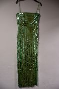 One women's as new Galvan London Green Stargaze Bandeau Dress size 40 (120SEDR002404JD).