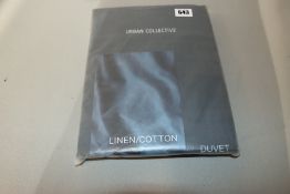 One as new Urban Collective cotton/linen petrol duvet cover size 140 x 200 cm (10070071).