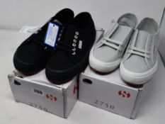 One as new Superga 2750 Cotu classic black trainers size UK 8. One as new Superga 2750 Cotu