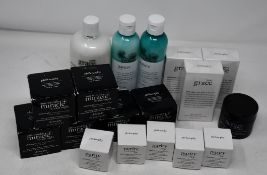 A large quantity of Nature Philosophy beauty products to include one Nature in a jar cream, one