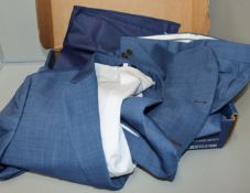 One as new State & Liberty Athletic Fit Stretch Suit. Size 40. Colour: Heathered Blue.