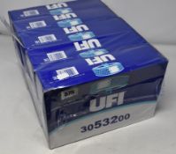 Five boxed as new UFI Air Filters 3053200 (Audi, Seat, Skoda, Volkswagen).