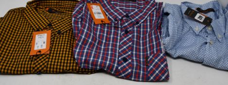One men's as new Ben Herman Short Sleeve Gingham shirt size XL. One men's as new Ben Herman House