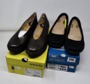 One as new Fly Londn Yaz coffee shoes size 39 (P500025239). One as new Skechers Go Walk Lite size UK