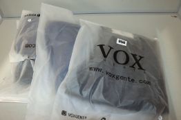 One as new Vox Gente Embossed Hood size L. One as new Vox Gente Ornate Hood size L. One as new Vox