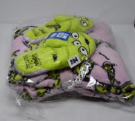 One as new Toy Story pink dressing gown with aliens size L/XL. One as new Toy Story alien slippers