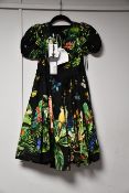 One as new Dolce & Gabbana jungle print cotton poplin dress size 12 (cm 144-156).
