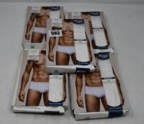 Five as new Sloggi basic midi white cotton brief size L (pack of two).