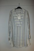 An as new Co Los Angeles blue striped pop over shirt spring-summer 2020 (UK S).