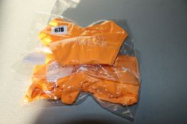 One as new Monday Swimwear Puerto Rico tangerine rib top size L. One as new Monday Swimwear Byron