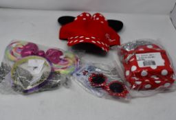 One as new Disney Loungefly Minnie Red Polkadot Mini Backpack Wristlet. One as new Disney Parks
