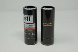 Two boxed as new Armor EHPRO Cod Vape Kits, one in Blue Hauberk and One in Black (boxes sealed) (