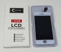 Ten boxed as new Core ESR LCD Screen Assembly for iPhone 5S White (box opened).