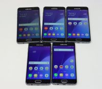 Three pre-owned Samsung Galaxy A3 2016 16GB in Black (All with damaged screen/rear glass) and two