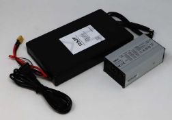 An as new M Boards 12S2P Complete Battery Solution (for DIY electric skateboards) (UK plug adaptor