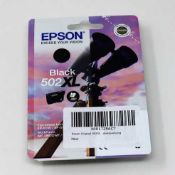 Three as new Epson 502XL Black High Capacity Ink Cartridges, packaging sealed.
