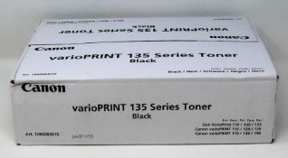 A boxed as new Canon varioPRINT 135 Series Toner - Black (2x 1.5KG bottles) (Art No: 1060083015