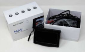 Two boxed pre-owned AUTO-VOX M1W Wireless Reversing Camera Kits with 4.3'' Rear View Monitor and