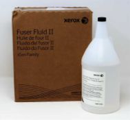 Two as new bottles of Xerox Fuser Fluid II iGen Family 008R13096 (Bottles sealed, one missing lid).