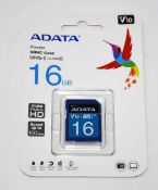 Ten as new ADATA Premier 16GB SDHC Cards (Model: ASDH16GUICL10-R) (Packaging sealed).