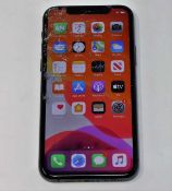 A pre-owned iPhone 11 Pro (Global/A2215) 64GB in Midnight Green (iCloud activation clear, damaged