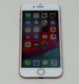 A pre-owned iPhone 7 (AT&T/T-Mobile/Global/A1778) 32GB in Rose Gold (iCloud activation lock clear.