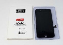 Five boxed as new Core ESR LCD Screen Assembly for iPhone 8 Plus in Black (boxes opened).