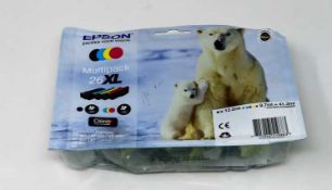 An as new multipack of Epson 26XL Original Ink Cartridges C1326364010, Black, Magenta Cyan and
