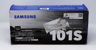 A boxed as new Samsung MLT-D101S (SU696A) Black Toner Cartridge (Box sealed, superficial damage to