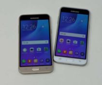 A pre-owned Samsung Galaxy J3 2016 8GB in White and A pre-owned Samsung Galaxy J3 2016 8GB in
