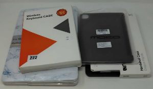 Five assorted as new laptop and tablet cases.