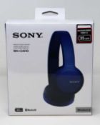 A boxed as new pair of Sony WH-CH510 On-Ear Wireless Headphones in Blue (Box sealed).