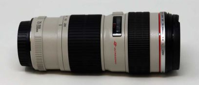 A boxed as new Canon EF 70-200 mm f/4.0 L USM Lens (Box damaged).