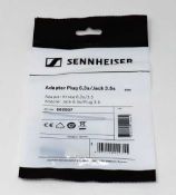 Eight as-new Sennheiser Adapters, Jack 6.3S, Jack Socket 3.5S, Screw Type, Gold. Packaging sealed.