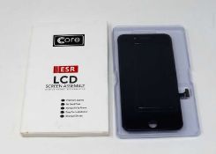 Seven boxed as new Core ESR LCD Screen Assembly for iPhone 8 Plus in Black (boxes opened).