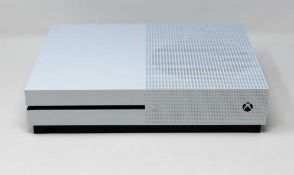A pre-owned Xbox One S 1TB (console only, no accessories included) (powers on but not further