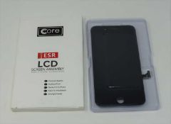 Five boxed as new Core ESR LCD Screen Assembly for iPhone 8 Plus in Black (boxes opened).