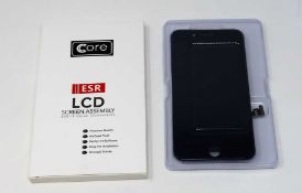 Ten boxed as new Core ESR LCD Screen Assembly for iPhone 7 Plus in Black (boxes opened).