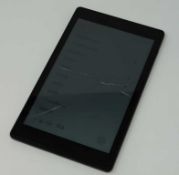 A pre-owned Amazon Fire HD 8 L5S83A. Screen cracked.