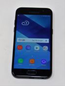 A pre-owned Samsung Galaxy A3 2017 (SM-A320FL) 16GB in Black (FRP clear. Checkmend report ID: