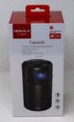 A boxed as new Anker Nebula Capsule Mini Projector in Black (Model: D4111C11 M1 AU Version) (Box