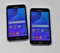 Two pre-owned Samsung Galaxy J3 2016 8GB in Black (FRP Clear).