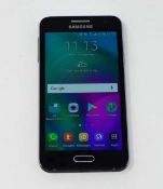 A pre-owned Samsung Galaxy A3 SM-A300FU 16GB in Black (FRP clear, small scratch to screen glass) (