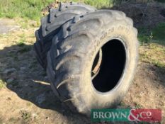 Pair of Goodyear Optitrac R+ 600/65-R28 Tyres