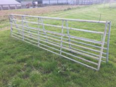 *Galvanised metal gates, 15ft (2). VAT Payable on this lot