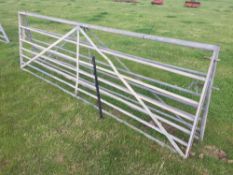 *Galvanised metal gates, 12ft (2). VAT Payable on this lot