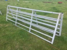 *Galvanised metal gates, 12ft (2). VAT Payable on this lot