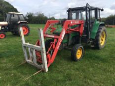 1995 John Deere 3200 2wd diesel tractor with Chilton MX40-55 loader on 7.5-16 front and 16.9R30 rear