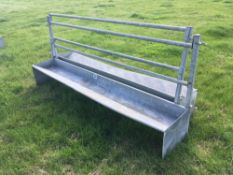 *Galvanised free standing sheep feed troughs, 8ft (2). VAT Payable on this lot