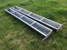 *Galvanised feed troughs, 9ft (2). VAT Payable on this lot